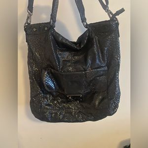 Kenneth Cole reaction animal print textured sling top handle crossbody bag